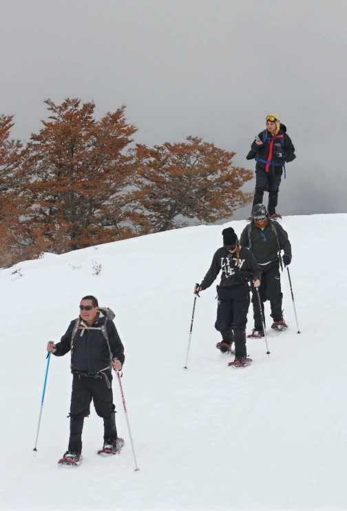 Paseo con raquetas por la base del volcán Villaririca.