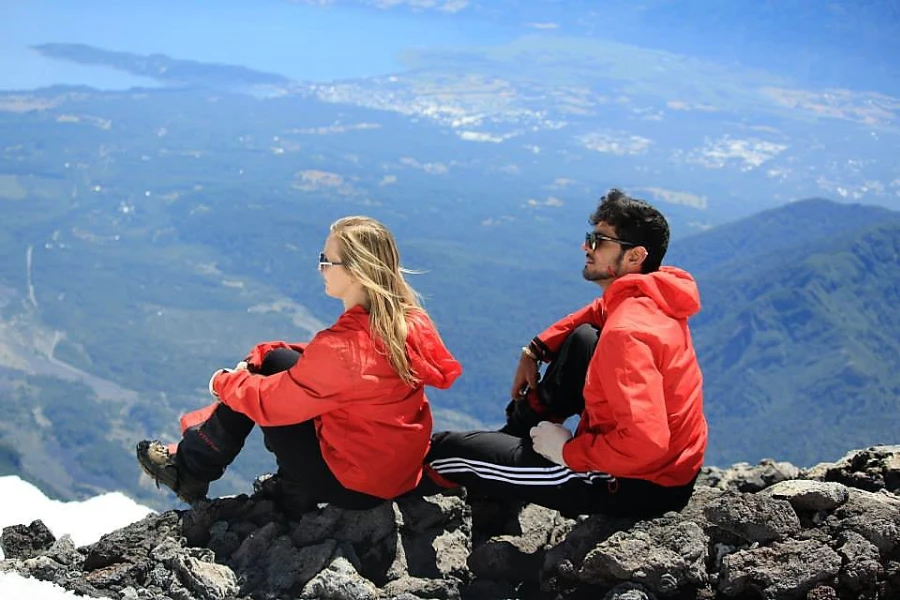 Vista panorámica desde la mitad del volcán