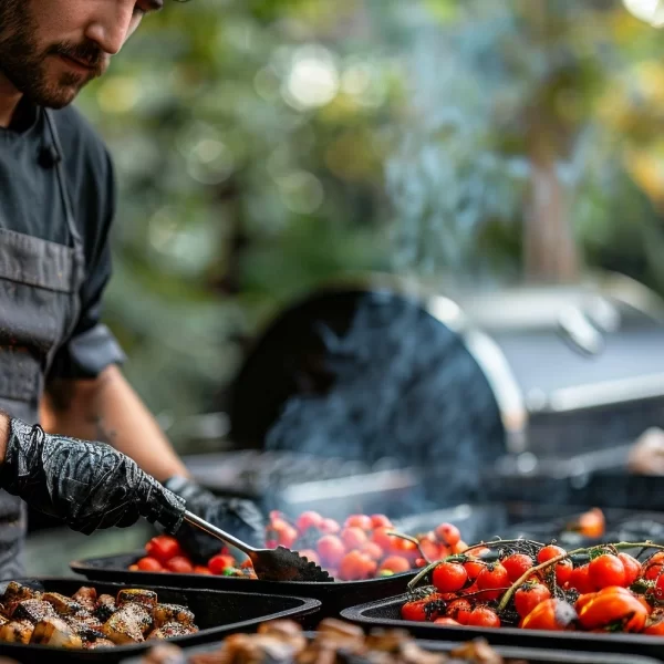 “Momento de asado y camaradería en la Gira de Estudio Pucón.”