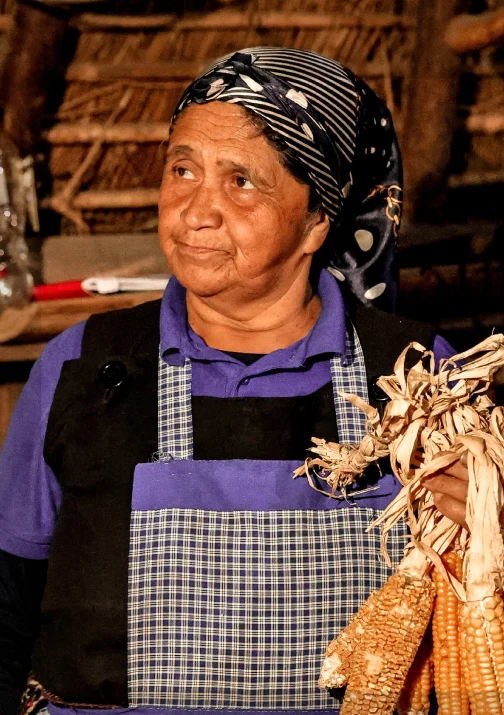 “Representante de cultura mapuche en Tour Étnico mapuche en la Araucanía.”